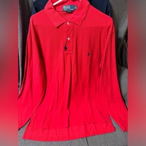 Polo Ralph Lauren Classic Long Sleeve Polo Red Men's size large tall